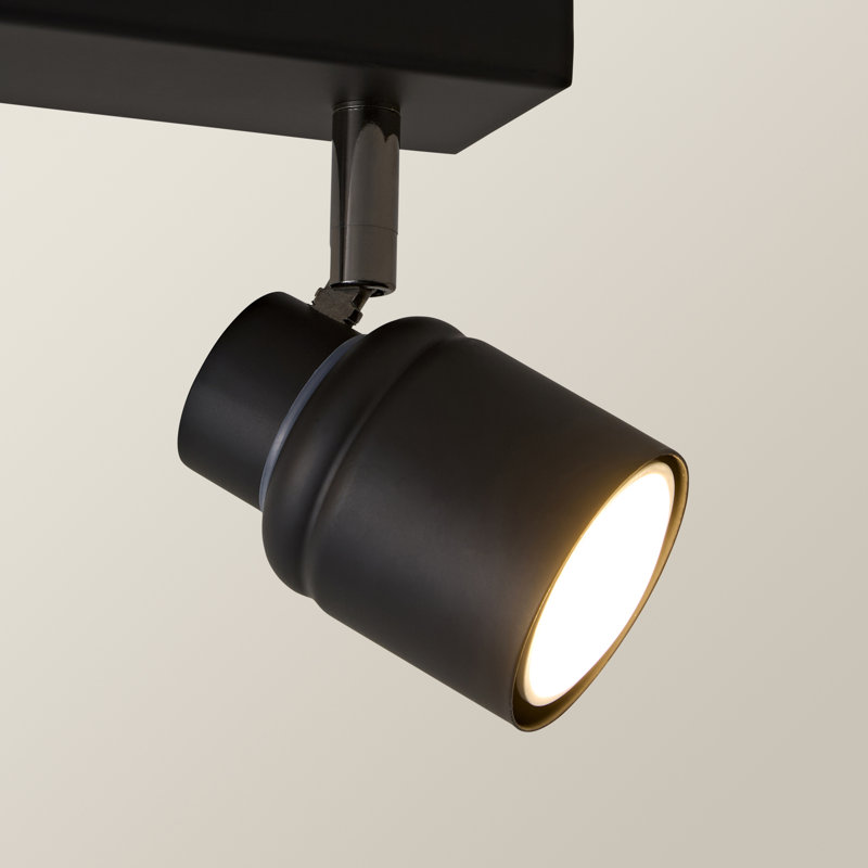 Benton IP44 Rated Bathroom 3 Way Bar Ceiling Light & Warm LED Bulbs, N/A, Matte Black