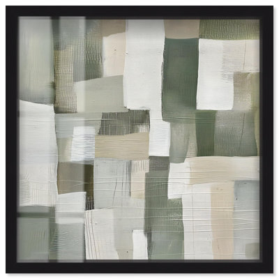 Pale Jade Green I Shadowbox Print Modern Wall Decor by Art Remedy