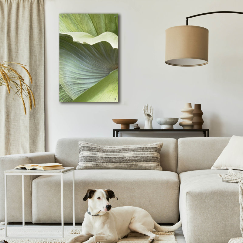  «Banana Leaf 1» par Brittany Evans, art mural en verre acrylique, 24 po x 36 po, H 36 po x l 24 po