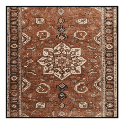 Tapis brun lavable à la machine