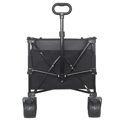 Premium Heavy-Duty Foldable Utility Wagon - 480lbs Capacity, Patented Ultra-Stable Frame, 1:6 Space-Saving Fold, 7" All-Terrain Wheels, No Assembly, Gray
