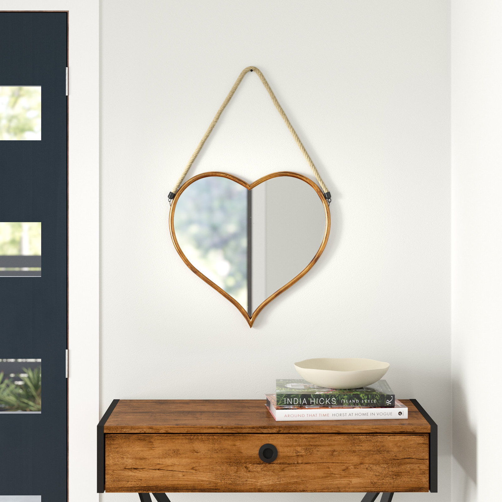 Viv + Rae Kiera Metal Frame Hanging Heart Wall Mirror & Reviews | Wayfair