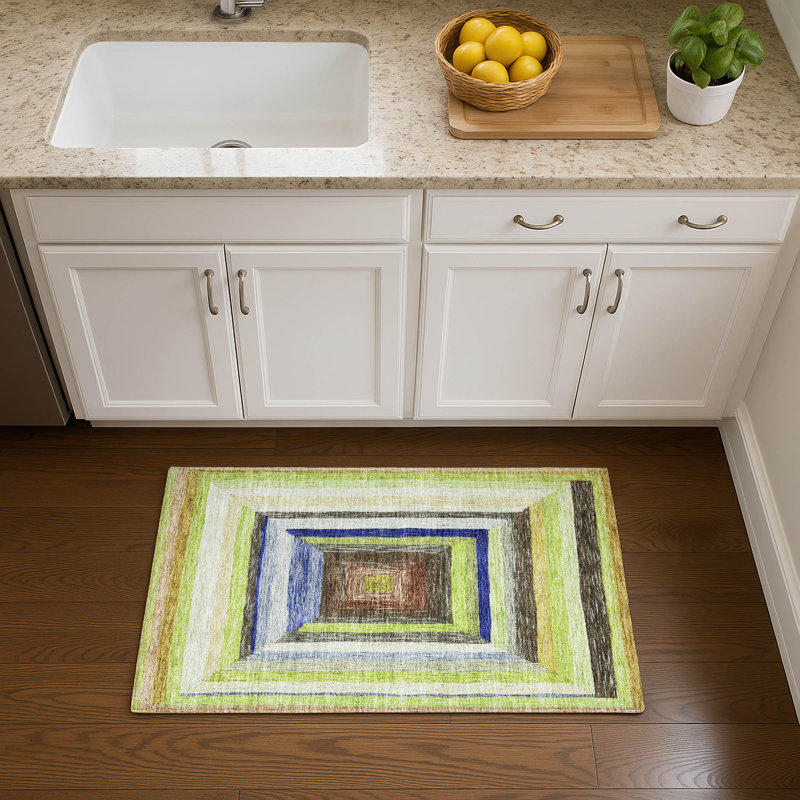 Premium Machine Washable Millbrook AMF1957 Geometric Rug, Rectangle 1'8" x 2'6"