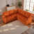 Velours côtelé orange sélectionné
