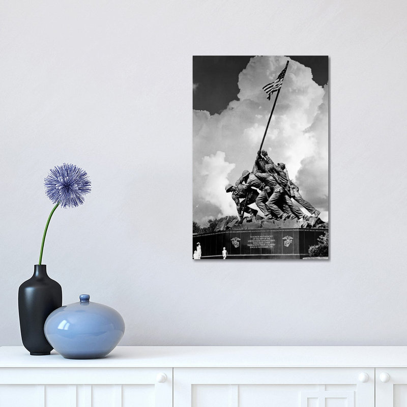 1950s USMC War Memorial Iwo Jima 1945 Washington Dc USA - Wrapped Canvas Print, 30.48 cm H x 45.72 cm W