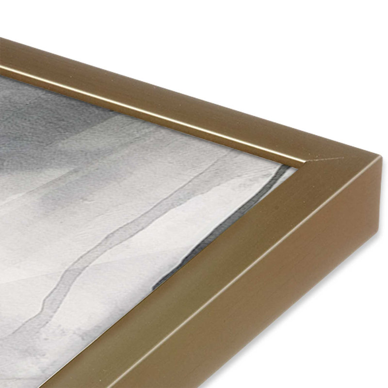 Monochrome Whisper I Print, Brushed Gold Framed, 15.25" H x 12.25" W
