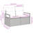  2-Seater Garden Sofa With Storage & Cushions Grey Poly Rattan-1012532896