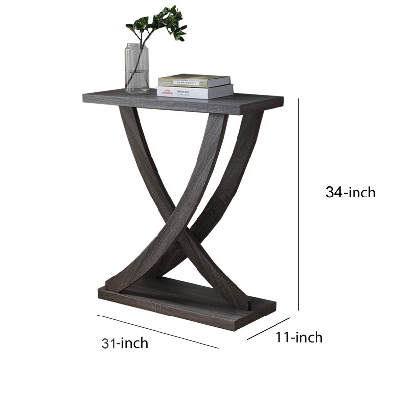 Aleza 31.25'' Console Table, Distressed Gray