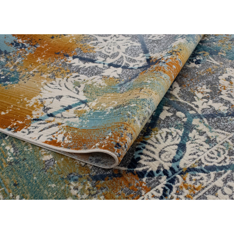 Lucha Floral Indoor Rug, Rectangle 9'7" x 13'9"