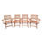 Foldable Patio Dining Set, 4 Folding Chairs, Indoor And Outdoor Universal, Teak