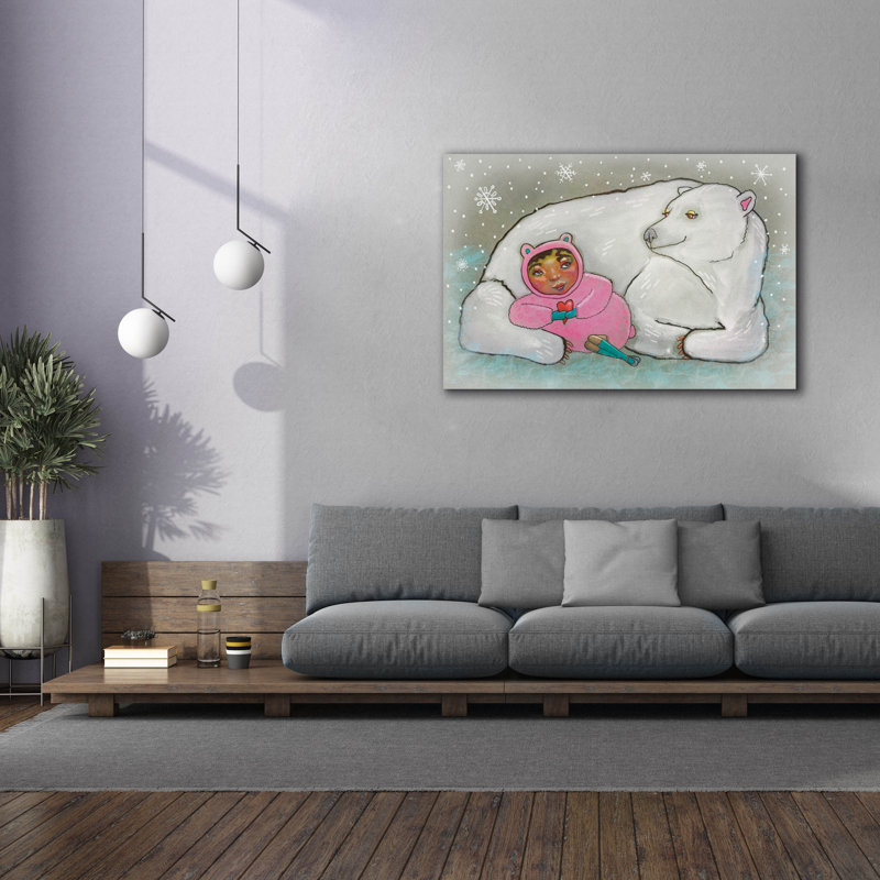 Toile épique Graffiti «Me and Bear Are Like This» par Bebe Keith, 60 po x 40 po