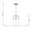 Luminaire suspendu de cuisine 1 lumière avec abat-jour transparent Crofton-112699642-112699638