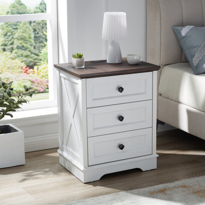 3 Drawer Dresser Nightstand,Drawer Chest Dresser for Bedroom, Wooden Storage Dresser by Gracie Oaks