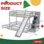 Lit superposé simple au-dessus de double avec glissière et escalier de rangement amusant et fonctionnel - Fabrication en bois de pin massif pour enfants-133262753