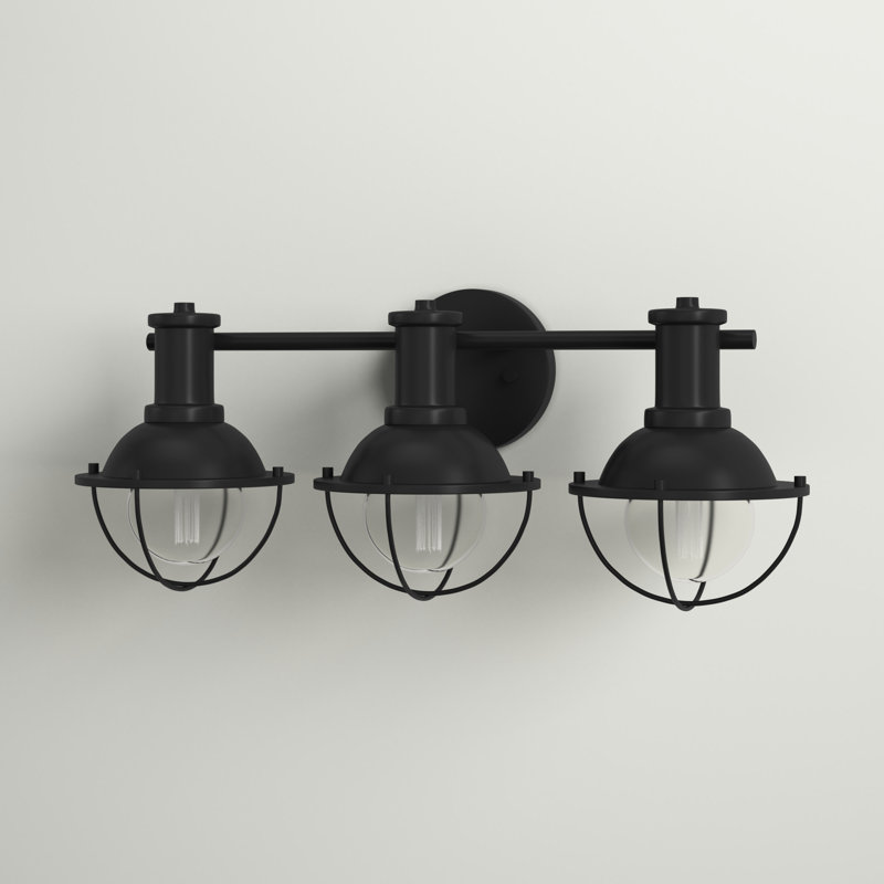 Éclairage pour salle de bain à intensité variable 3 lumières Perego , Noir mat