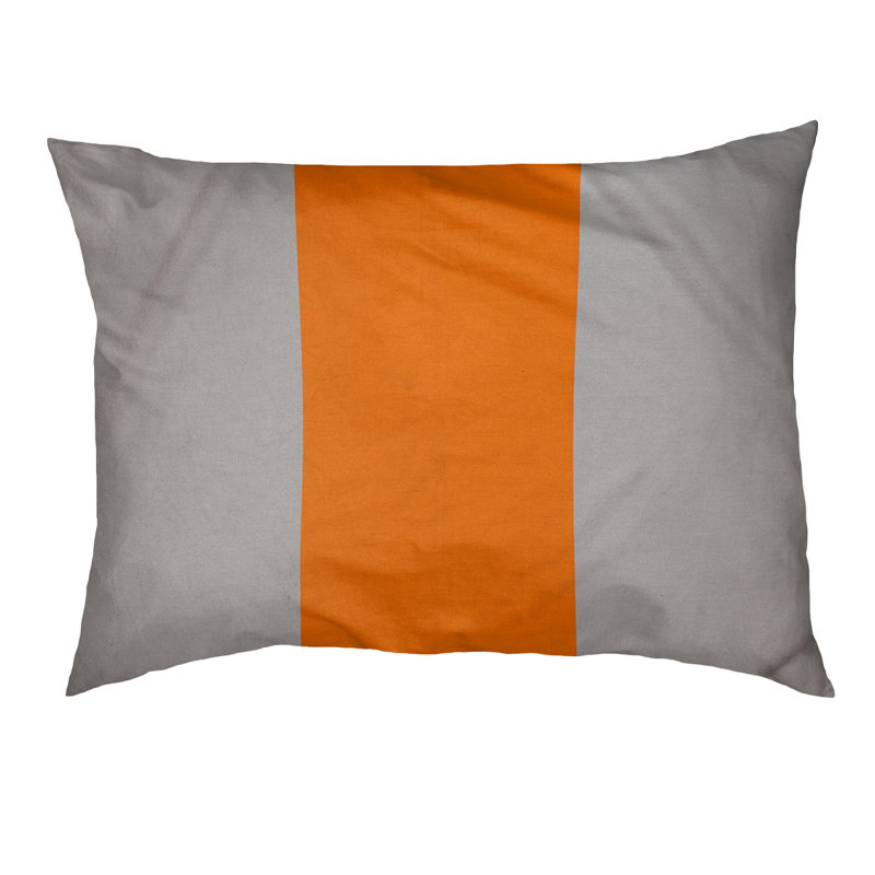 Oreiller Oklahoma, Très grand (l 50 po x P 40 po x H 7 po), Argent / orange / argent