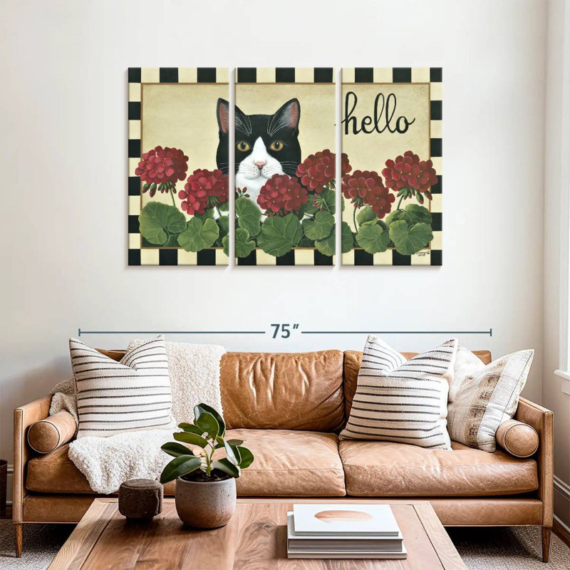 Brampt Cat Hello, 36" H x 57" W