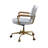 Siecross Vintage White Top Grain Leather Office Chair-1322829686