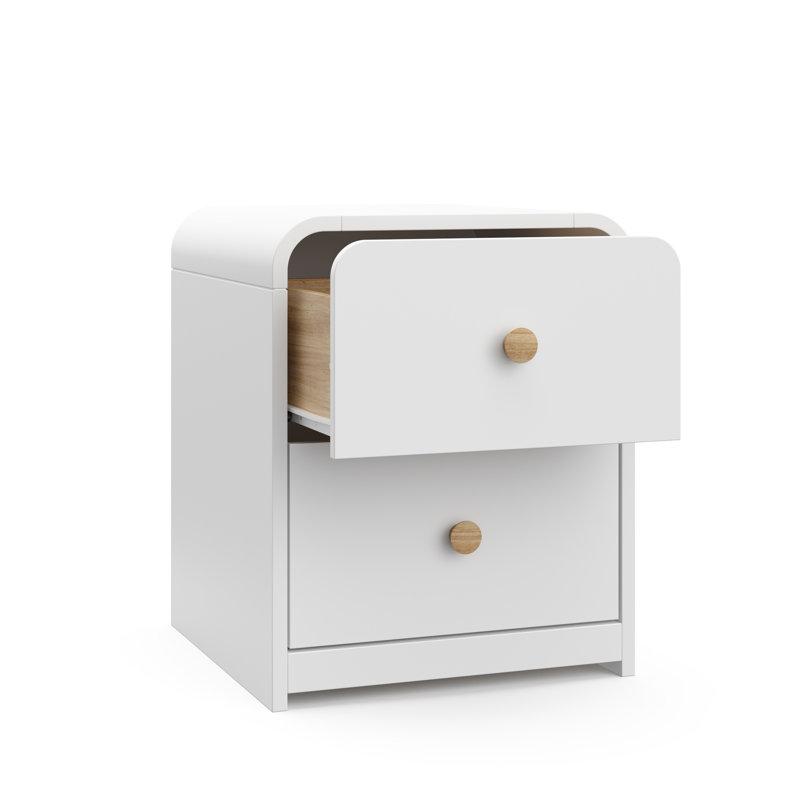 Santos 2-Drawer Nightstand, White