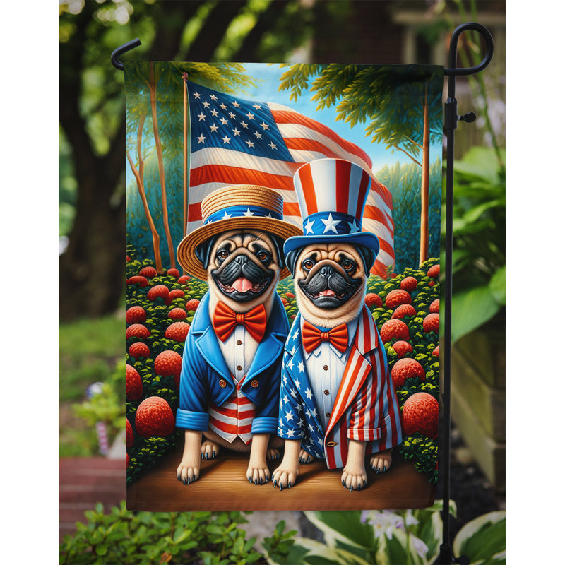 Drapeau All American Garden, Carlin bleu / rayures rouges