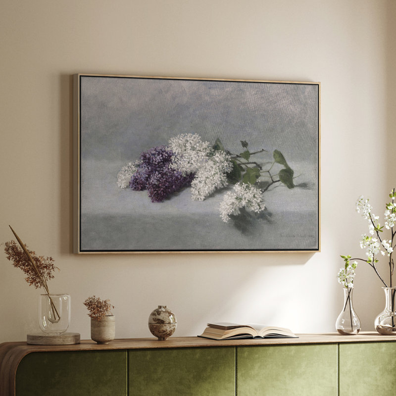 Paysage rétro -DCCLxxxiv, Toile avec cadre flottant, H 25 po x l 17 po x P 2 po