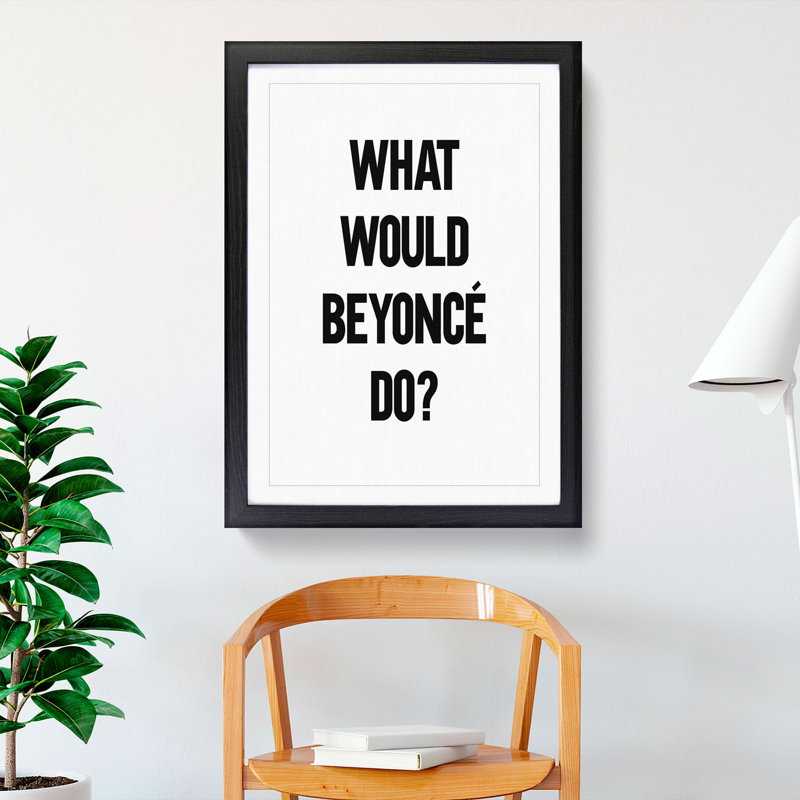 Beyonce - Picture Frame Typography, Black, 48cm H x 36cm W x 2cm D