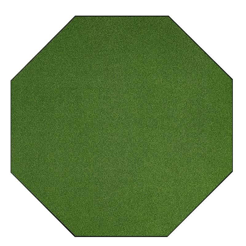 Tapis d'extérieur avec pelouse synthétique antidérapante robuste, Octogone 11 pi