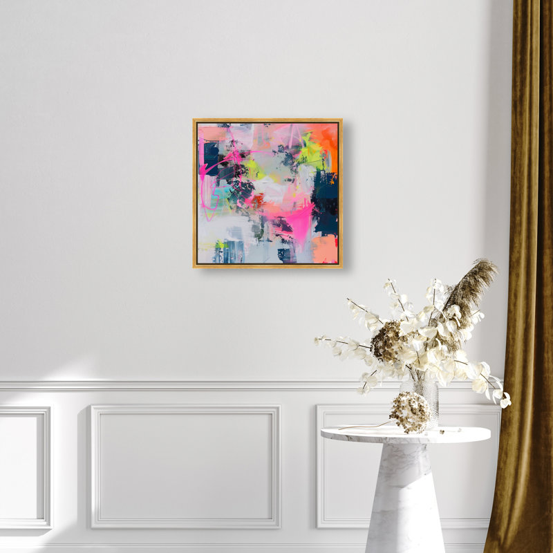Pastel Luminance I Canvas Abstract Print by Oliver Gal, Black Frame, 12 x 12, 21"H x 21"W, Gold Frame