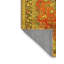 Tapis oriental en polyester / chenille jaune / orange / brun tissé à la machine-2100516194