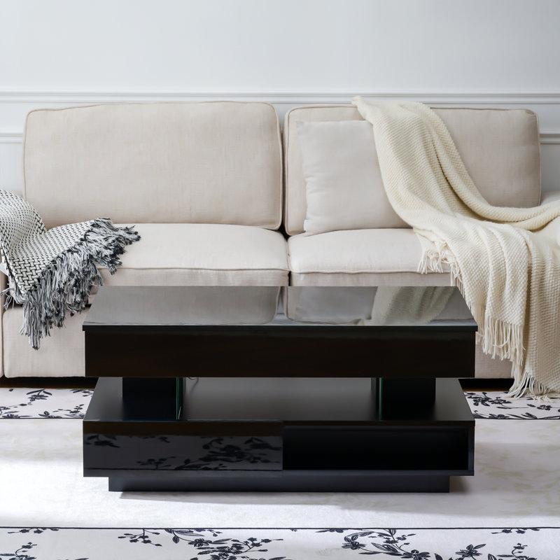 Table basse à plateau relevable 39,3 po avec compartiment caché