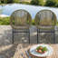 Ensemble de chaises de patio durables, rotin et fer, ensemble d'extérieur rustique