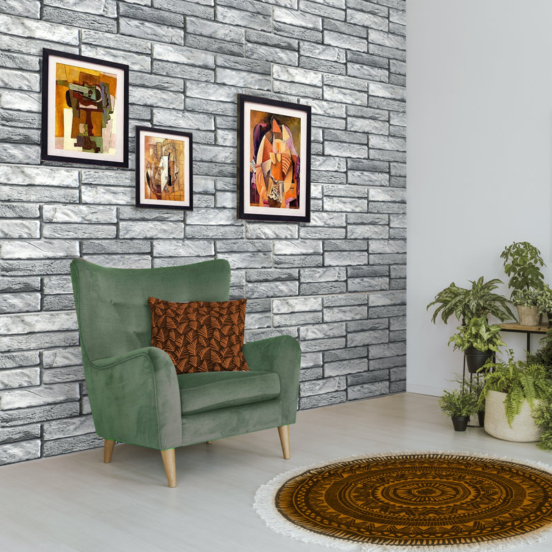19" x 38" 3D Wall Panel (10-Pack), Grey