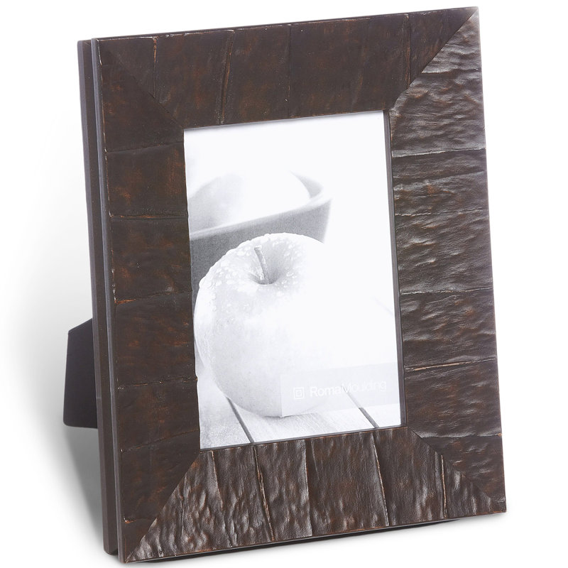 Cadre photo simple en bois, Bâton de cannelle, 5 po x 5 po