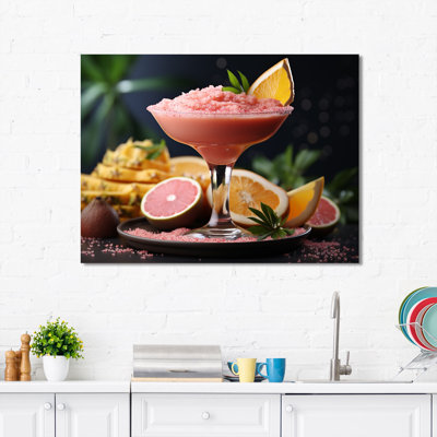 Cocktails Pink Peachy Bellini - Cocktails Wall Art