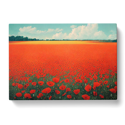 Entrancing Poppies Flowers - Wrapped Canvas