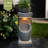 Abdulameer 32''H Gray Resin Column Outdoor Fountain with Built-In Planter and LED Light