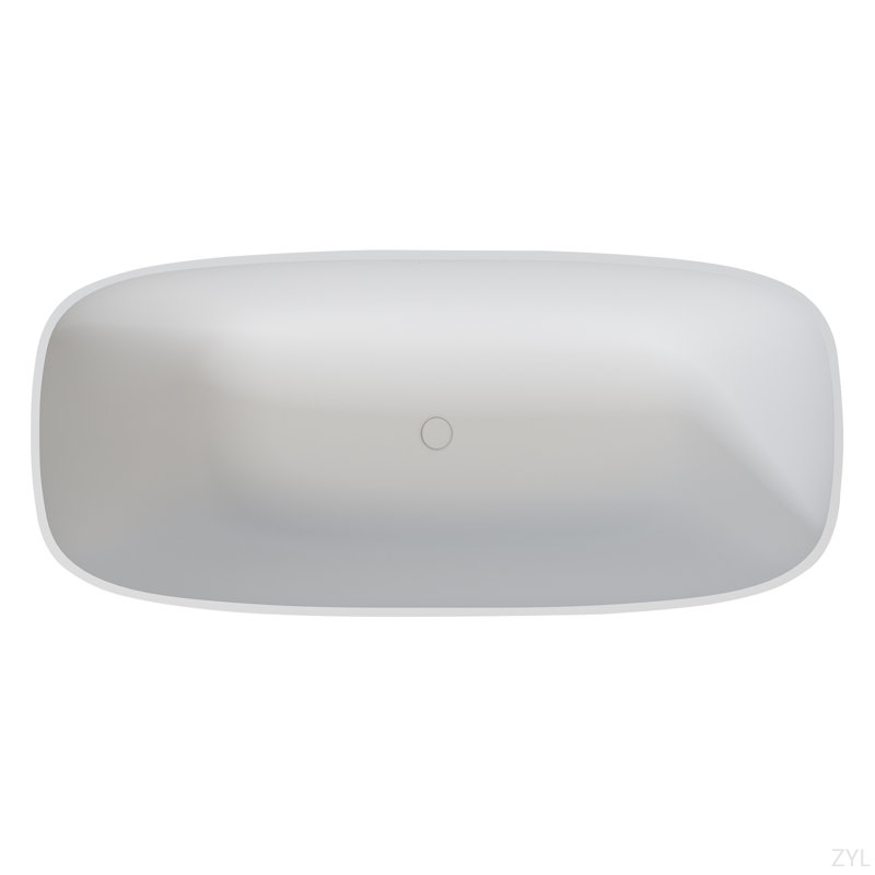 67" Premium Solid Surface Deep Soaking Bathtub