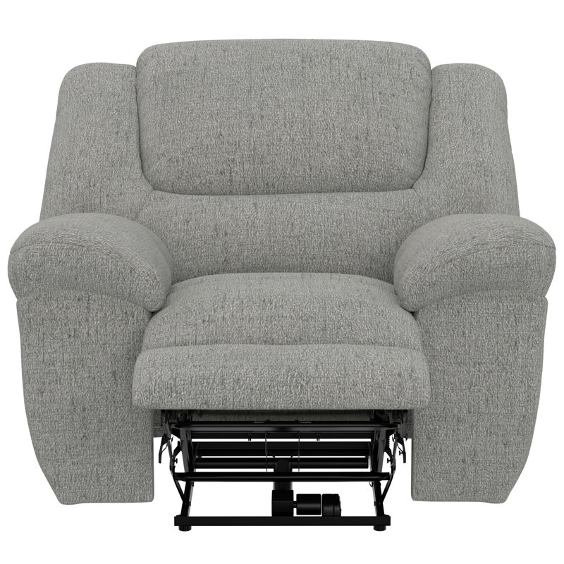 Veria Swivel Glider Recliner, Gray/Beige, Power 