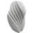 Modern Handmade Ribbed Ceramic / Porcelain Vase – White Textured Sculptural Table Vase for Minimalist, Art Deco, or Farmhouse Décor