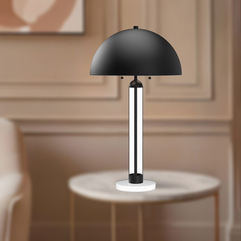 Lampe de table 31,125 "Margaux, Noir mat