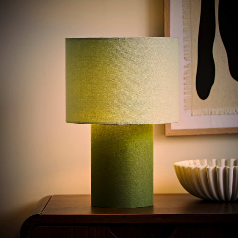 Dereke Fabric Table Lamp, Green, Green