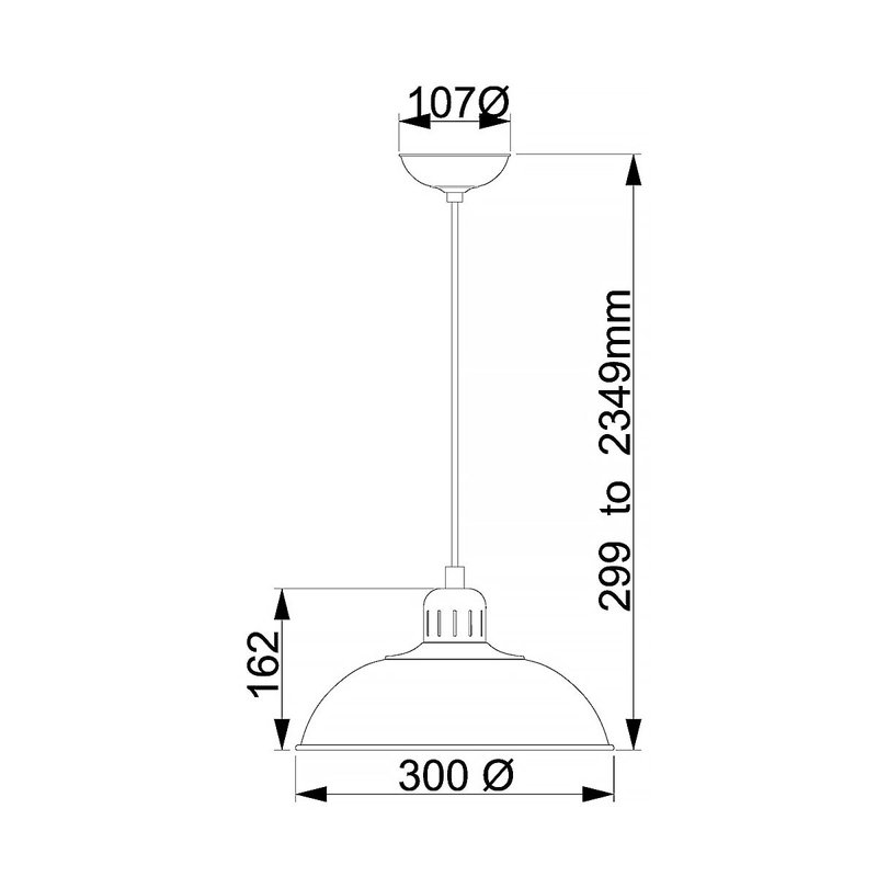 Rona 1 - Light Dome Pendant, Cream