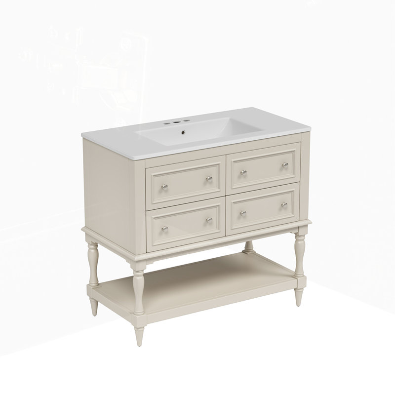 Ensemble de meuble-lavabo avec lavabo et 4 tiroirs