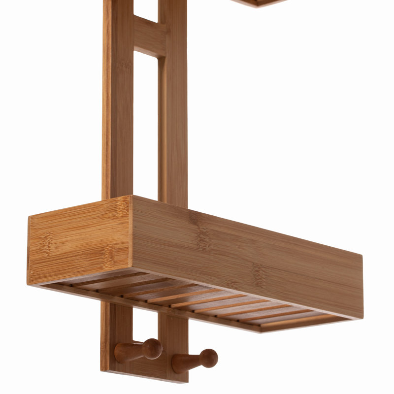 Serviteur de douche suspendu en bambou Drakos