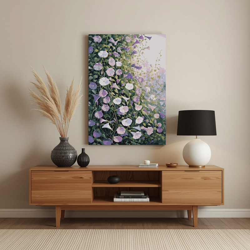 Aquarelle botanique 27, art mural gris en métal, 14" H x 11" W