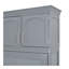 Lit escamotable double pleine grandeur avec armoires supérieures, gris-699107130-699107109