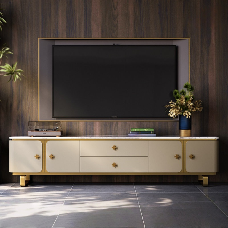 Meuble télé simple Creative, H 20,47 po x L 86,61 po x l 17,72 po