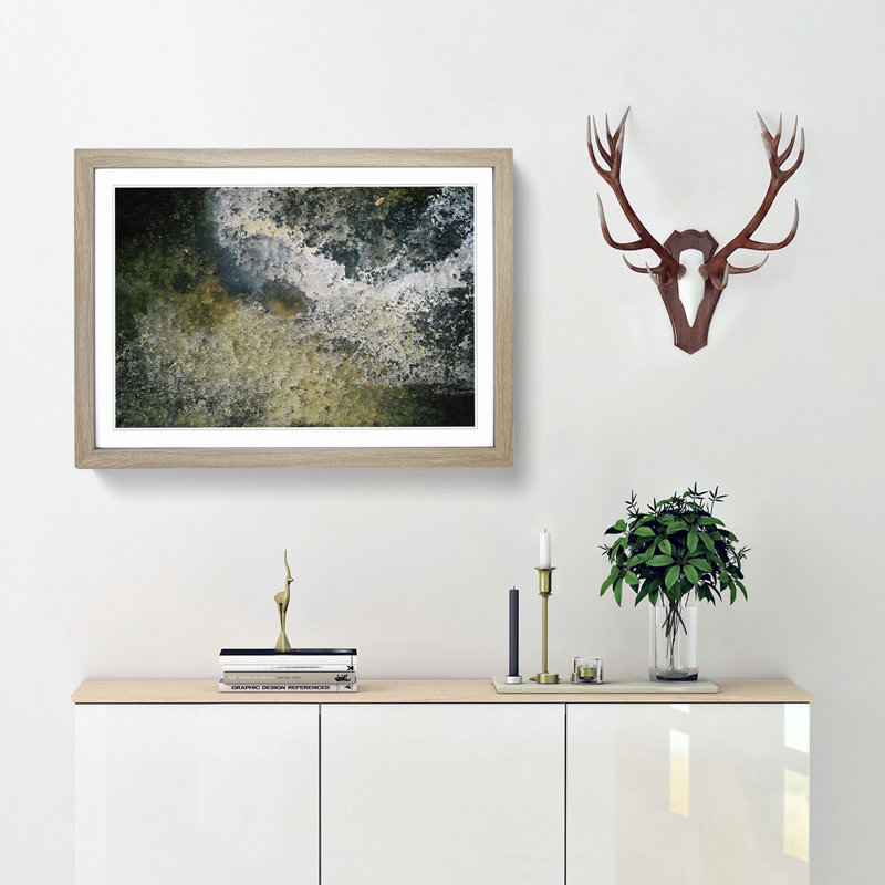 Revolution in Abstract - Picture Frame Painting Print, Oak Framed, 48cm H x 65cm W x 2cm D