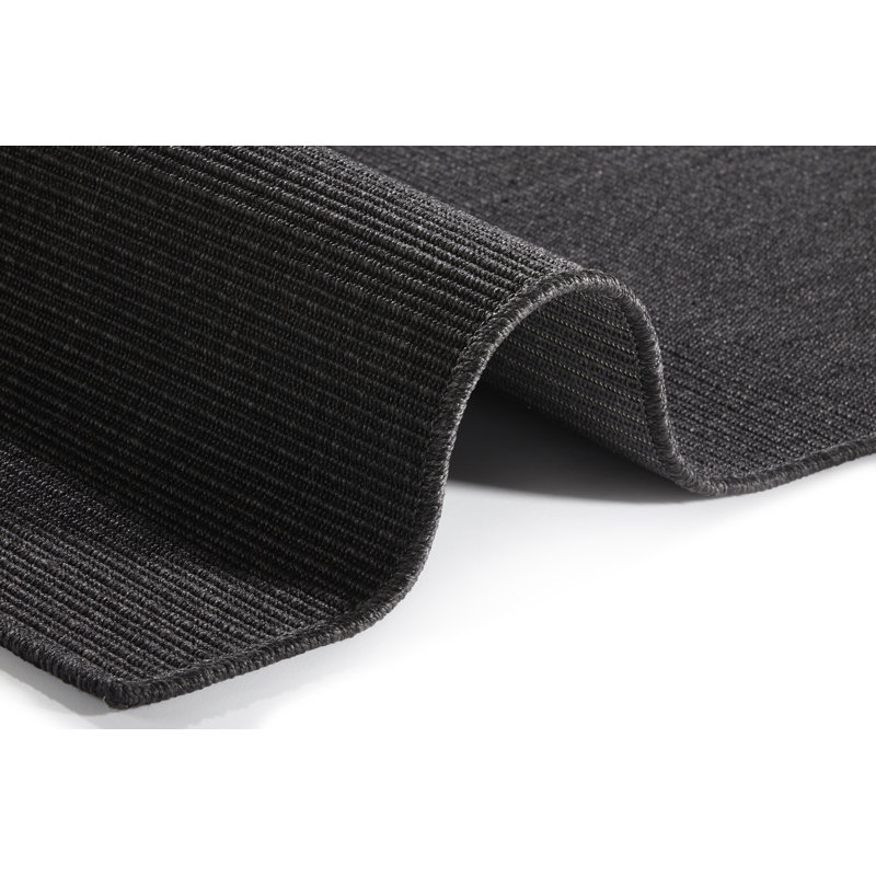 Nature Flatweave Black Rug, Runner 80 x 450cm