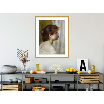 Tête de jeune femme par Pierre-Auguste Renoir, impression giclée encadrée